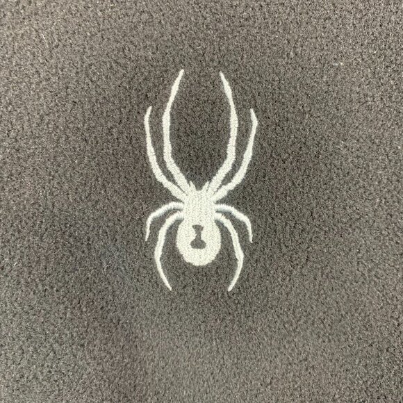 Vintage Spyder Mens Sweater Medium Black Fleece 1/4 Zip Long Sleeve Lightweight - Picture 3 of 10